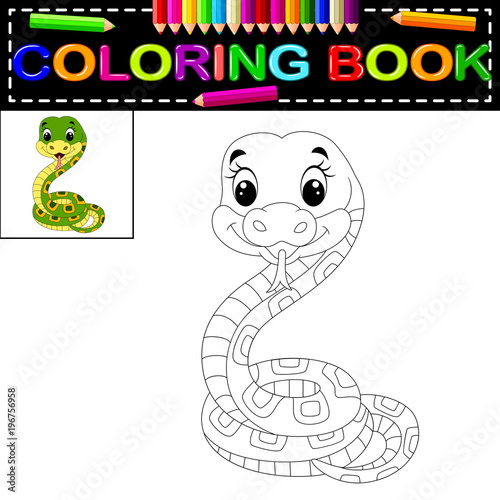 snake coloring book