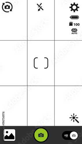 Modern smartphone camera focusing screen