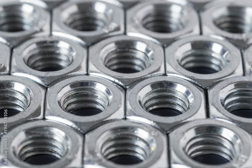 Metal nut background Metal nut background
