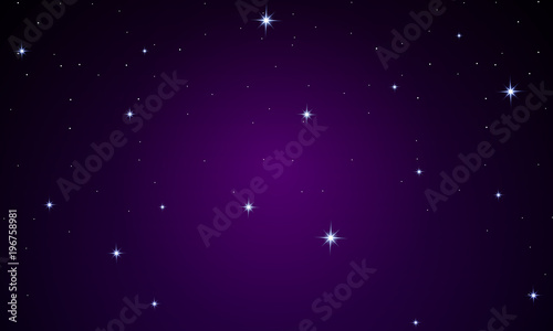 Many stars on a purple background