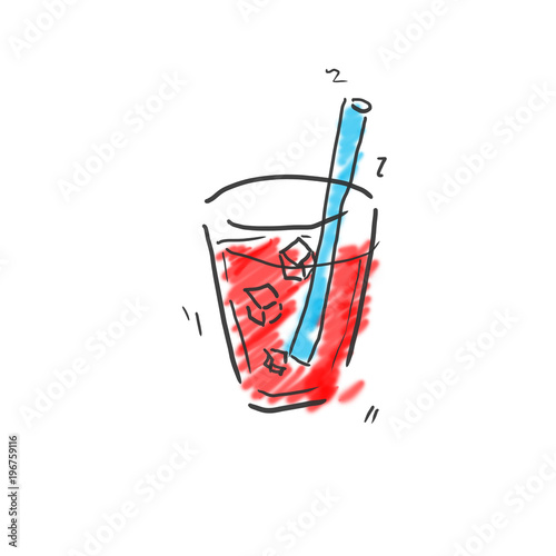 トマトジュース 赤いジュース アルコール 飲み物のゆるいオシャレイラスト Stock Illustration Adobe Stock