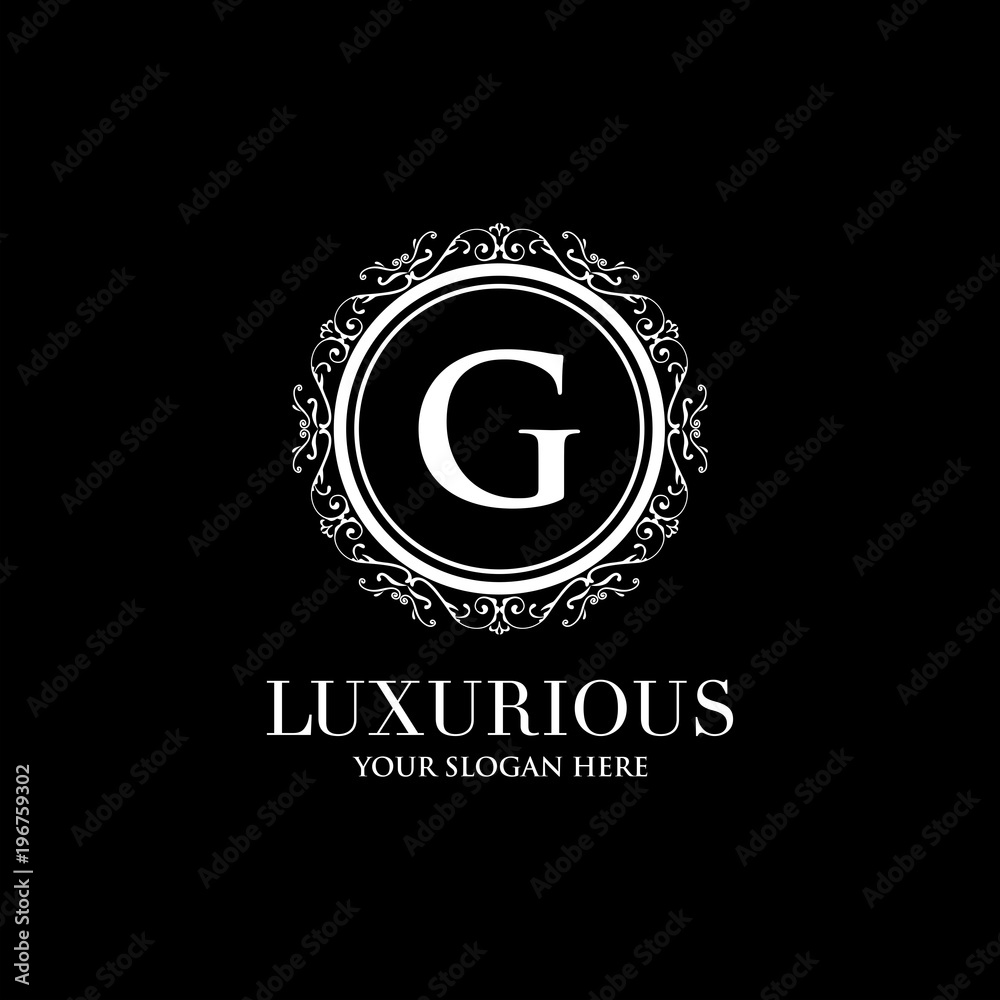 Luxury Logo template in vector for Restaurant, Royalty, Boutique, Cafe, Hotel, Heraldic, Jewelry, Fashion and other vector illustration Luxury Logo template in vector for Restaurant, Royalty, Boutique, Cafe, Hotel, Heraldic, Jewelry, Fashion and other vector illustration