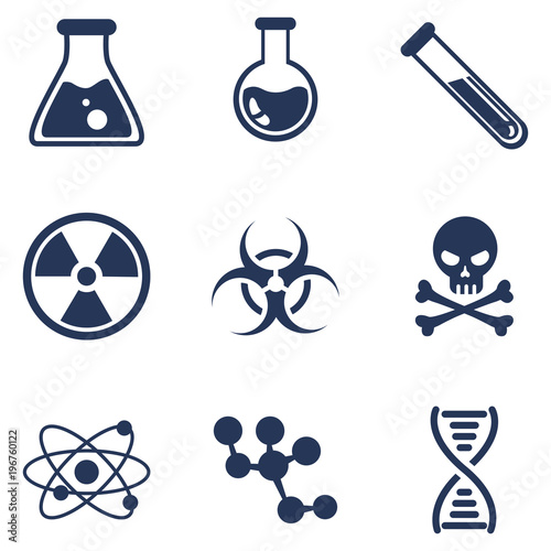 Vector Set of Chemical and Physical Icons.
