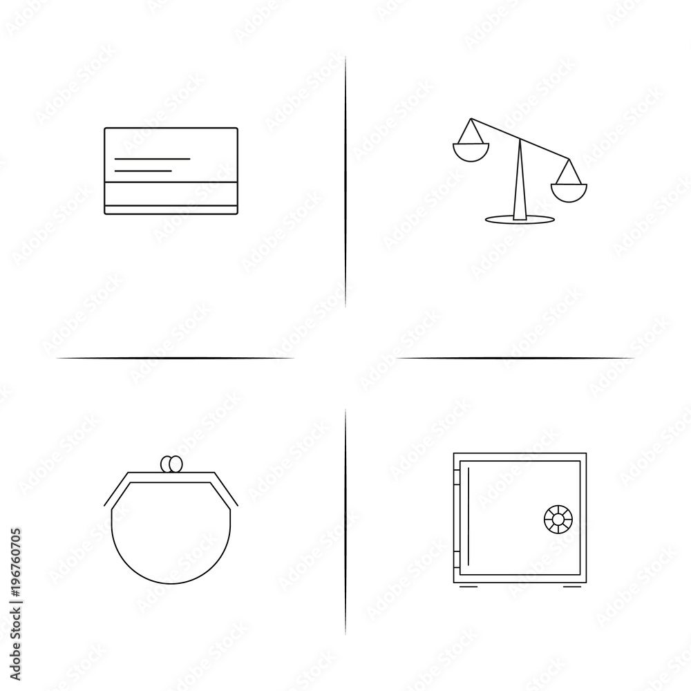 Banking, Finance And Money simple linear icon set.Simple outline icons Banking, Finance And Money simple linear icon set.Simple outline icons