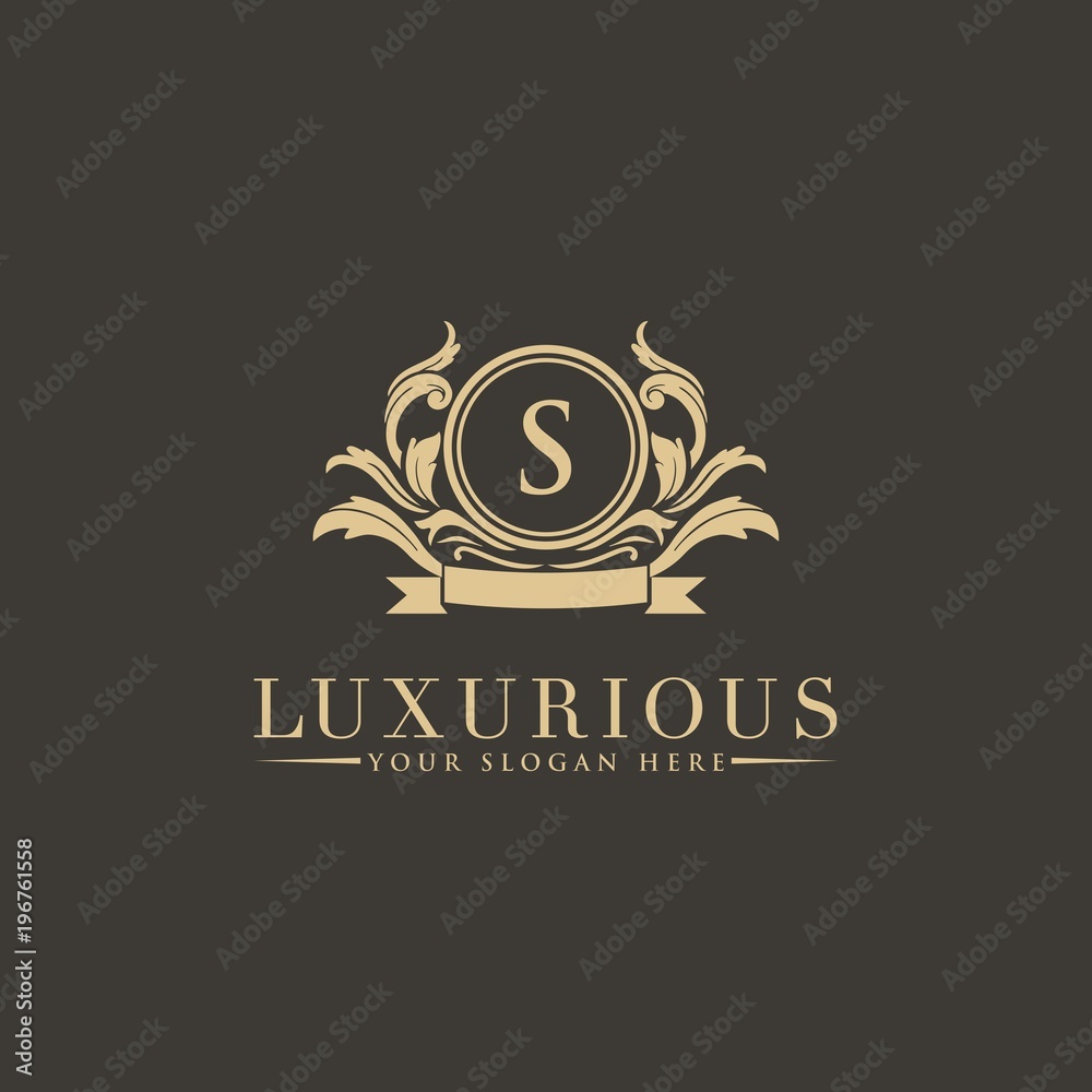 Luxury Logo template in vector for Restaurant, Royalty, Boutique, Cafe, Hotel, Heraldic, Jewelry, Fashion and other vector illustration