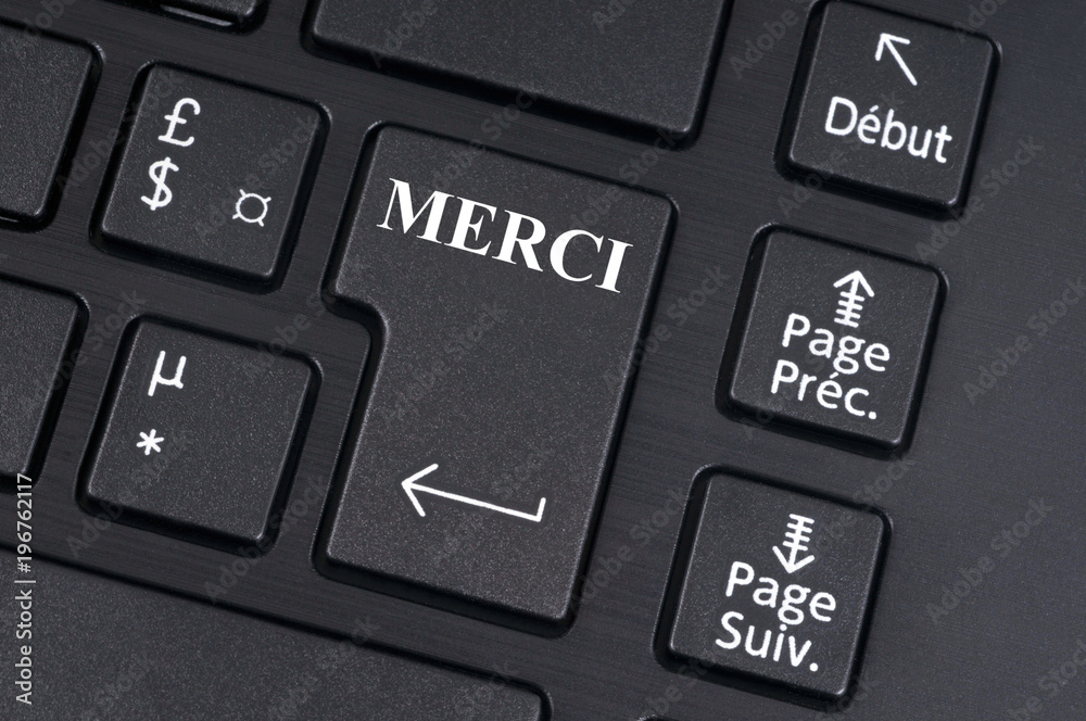 Touche Merci Sur Un Clavier D Ordinateur Stock Photo Adobe Stock Touche Merci Sur Un Clavier D Ordinateur Stock Photo Adobe Stock