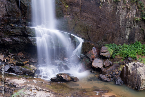 Ramboda falls closeup with long exposure