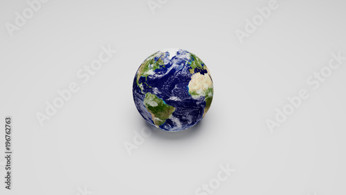 Planeta Tierra en el suelo, 3D.