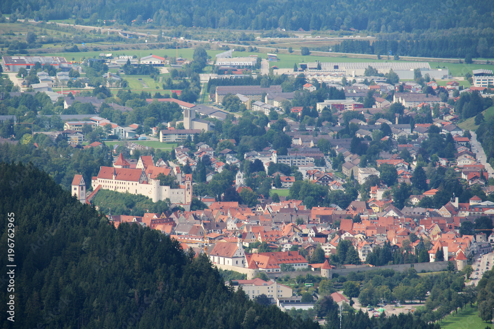The view of Fussen town, Bavaria, Germany