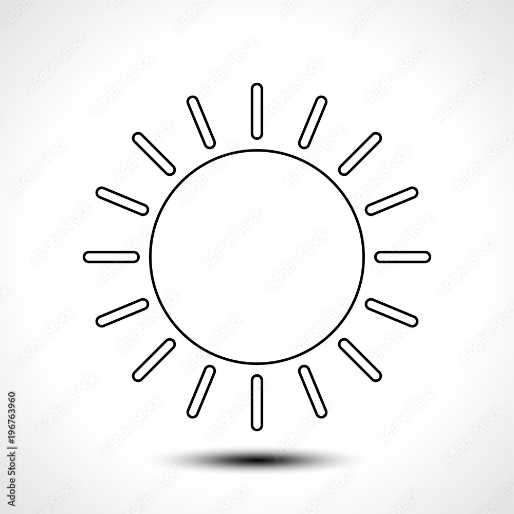 Sun icon. vector illustration