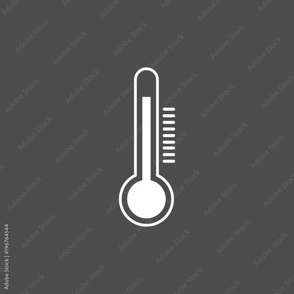 Thermometer icon, vector illustration. Flat design. Thermometer icon, vector illustration. Flat design.