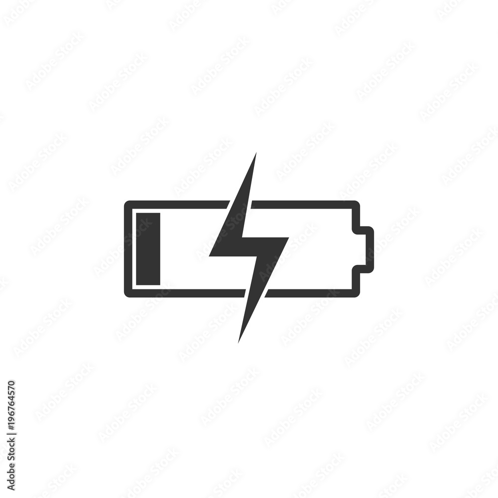 Battery load icon. Vector illustration. Flat design. Battery load icon. Vector illustration. Flat design.