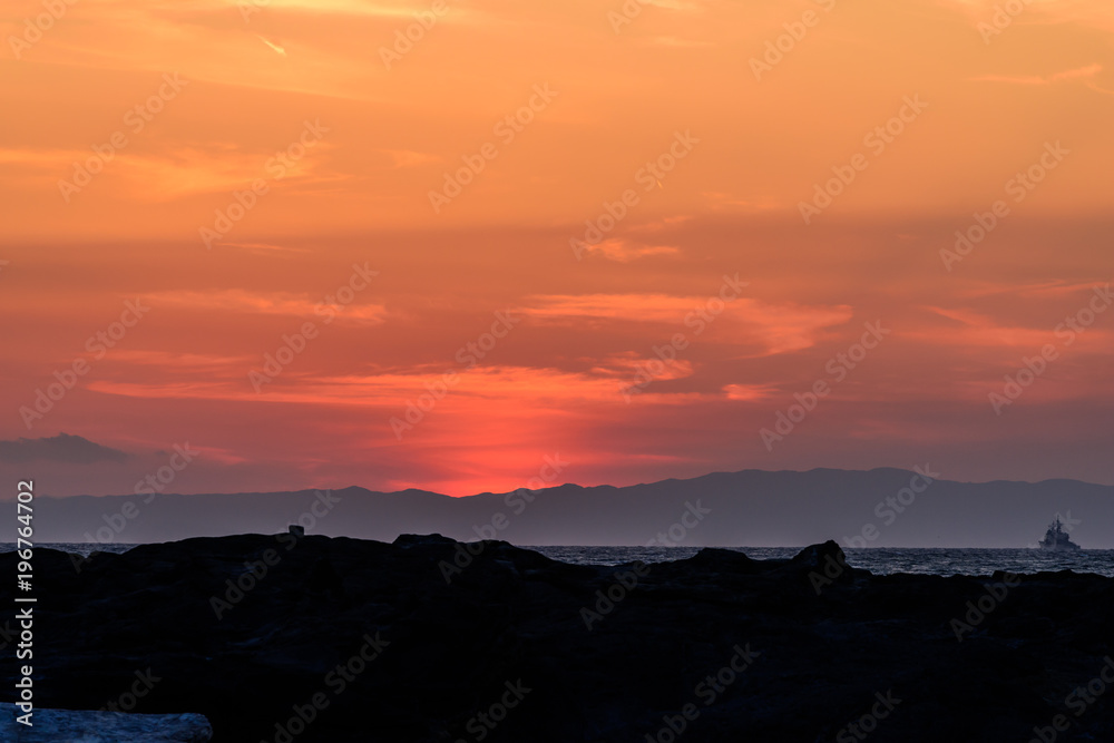 城ヶ島の日没直後 The evening sky 城ヶ島の日没直後 The evening sky