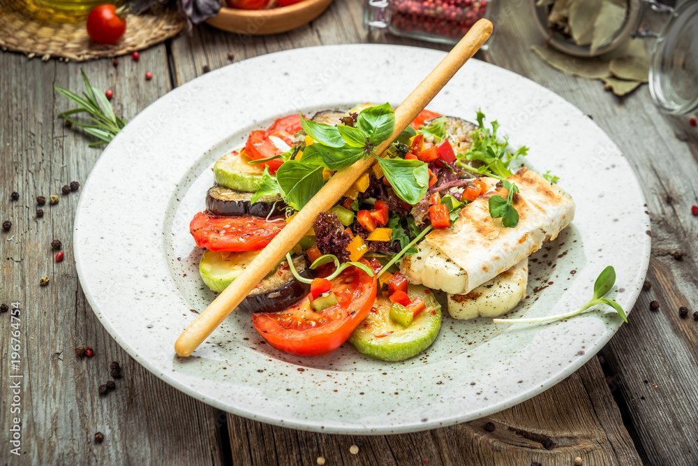grilled vegetables, grilled suluguni cheese grilled vegetables, grilled suluguni cheese