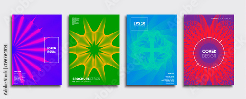 Obraz na płótnie Minimal Vector cover designs. Future Poster template. w salonie
