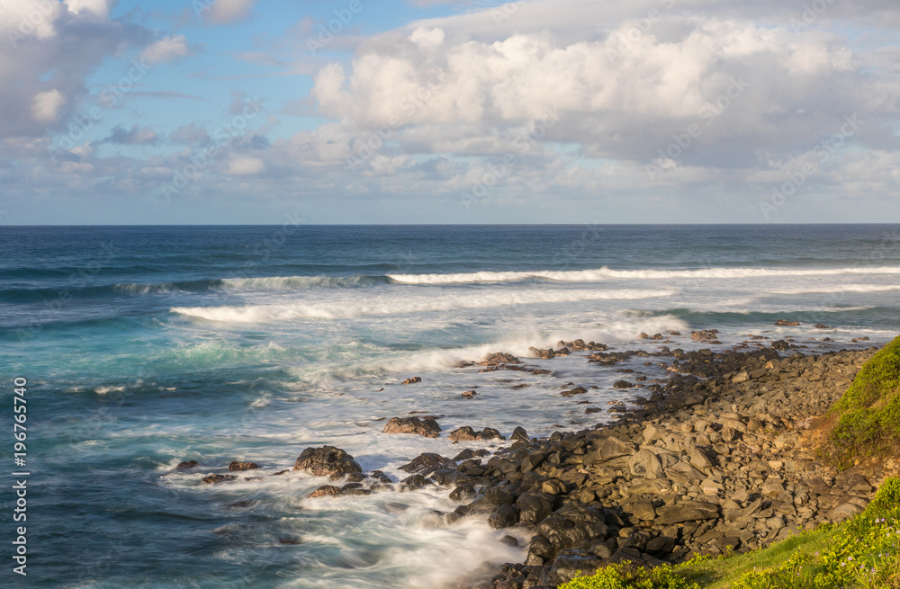 Ocean Waves Along the Maui Coastline