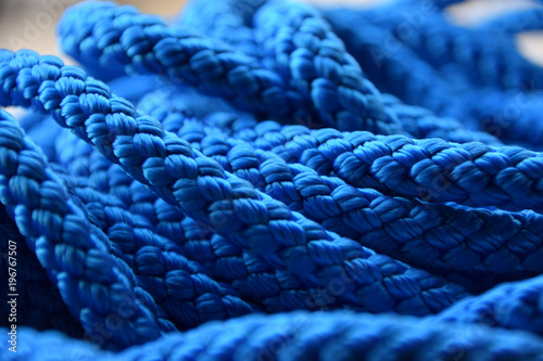 blue nylon ropes  photo