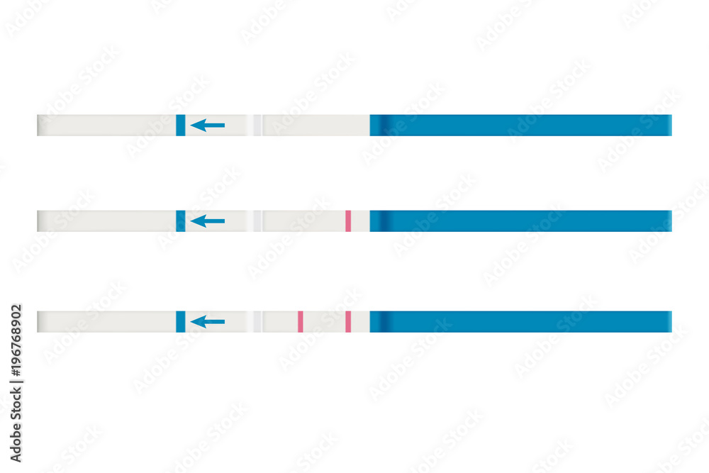 Set tests for pregnancy, positive, negative. Set tests for pregnancy, positive, negative.