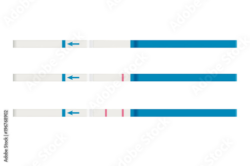 Set tests for pregnancy, positive, negative.