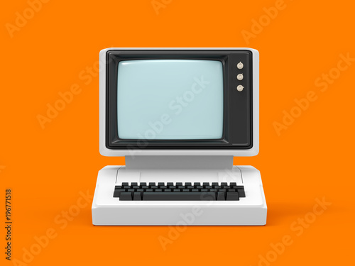 old personal computer front