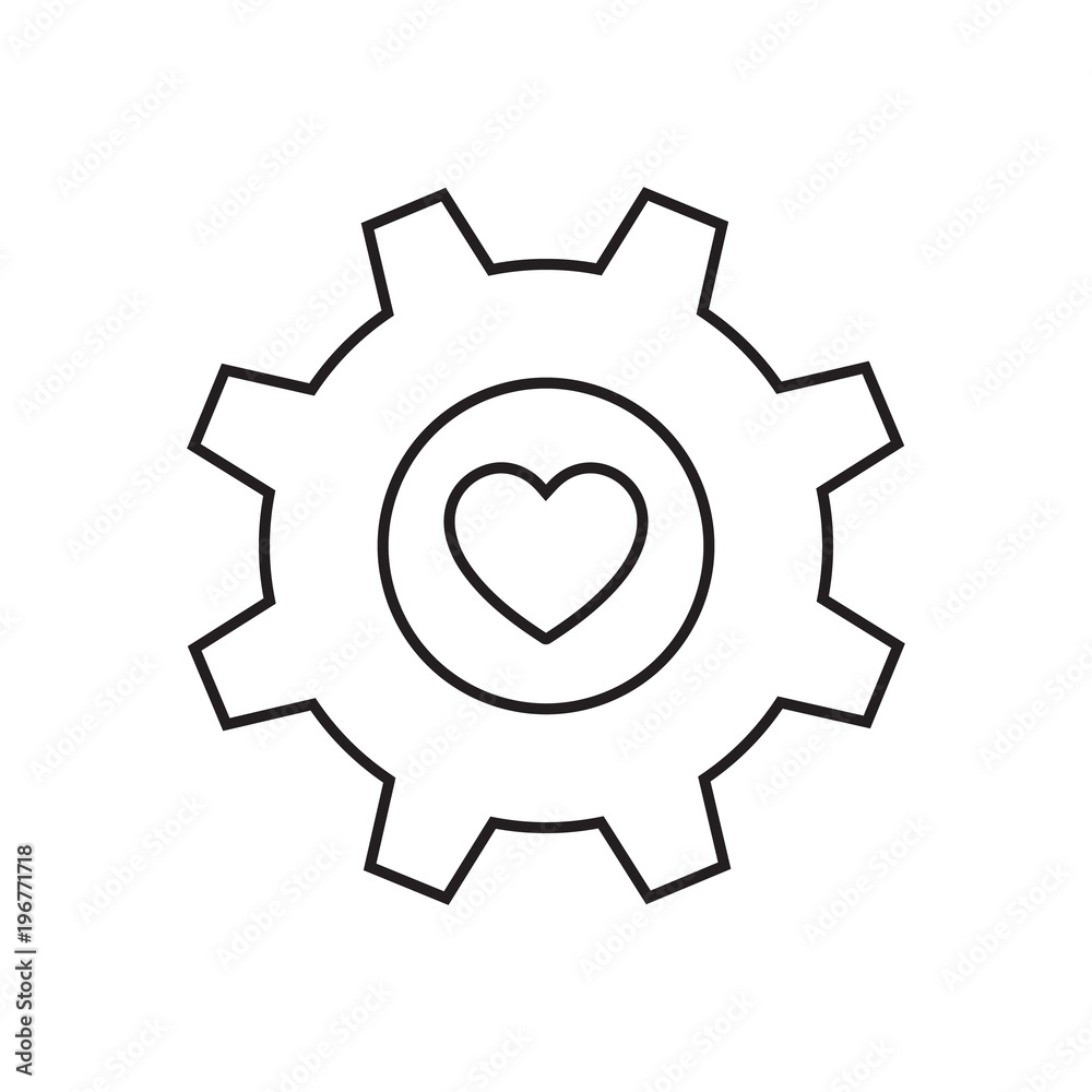 make heart icon line with white background make heart icon line with white background