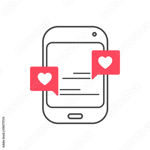 Messaging on the phone icon. Free royalty images.