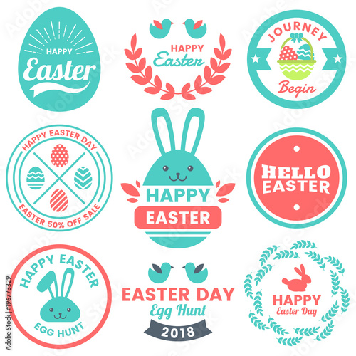 Easter Day Vector Logo for banner