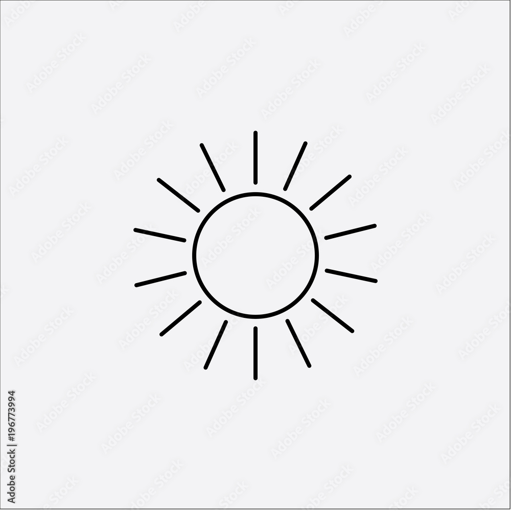 Sunny day weather vector icon