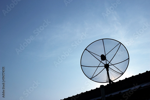 Satellite dish on the roof