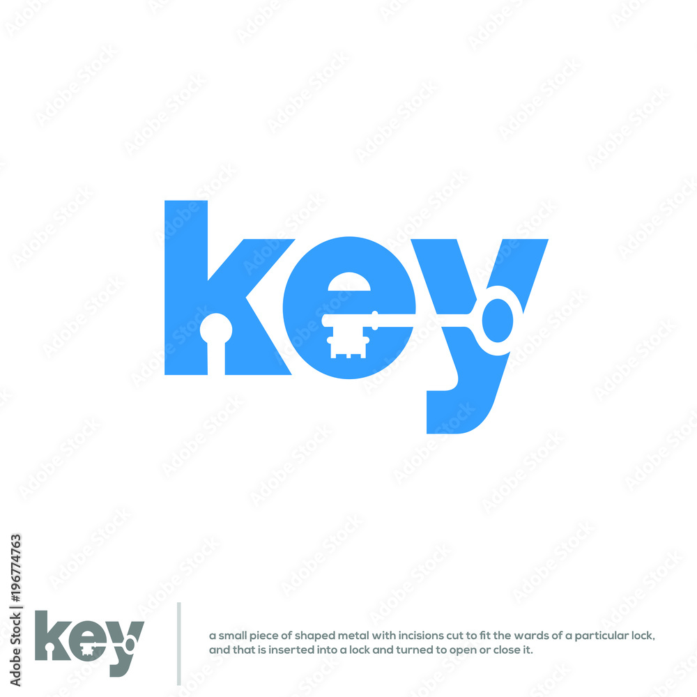 Key, and keyhole in the 