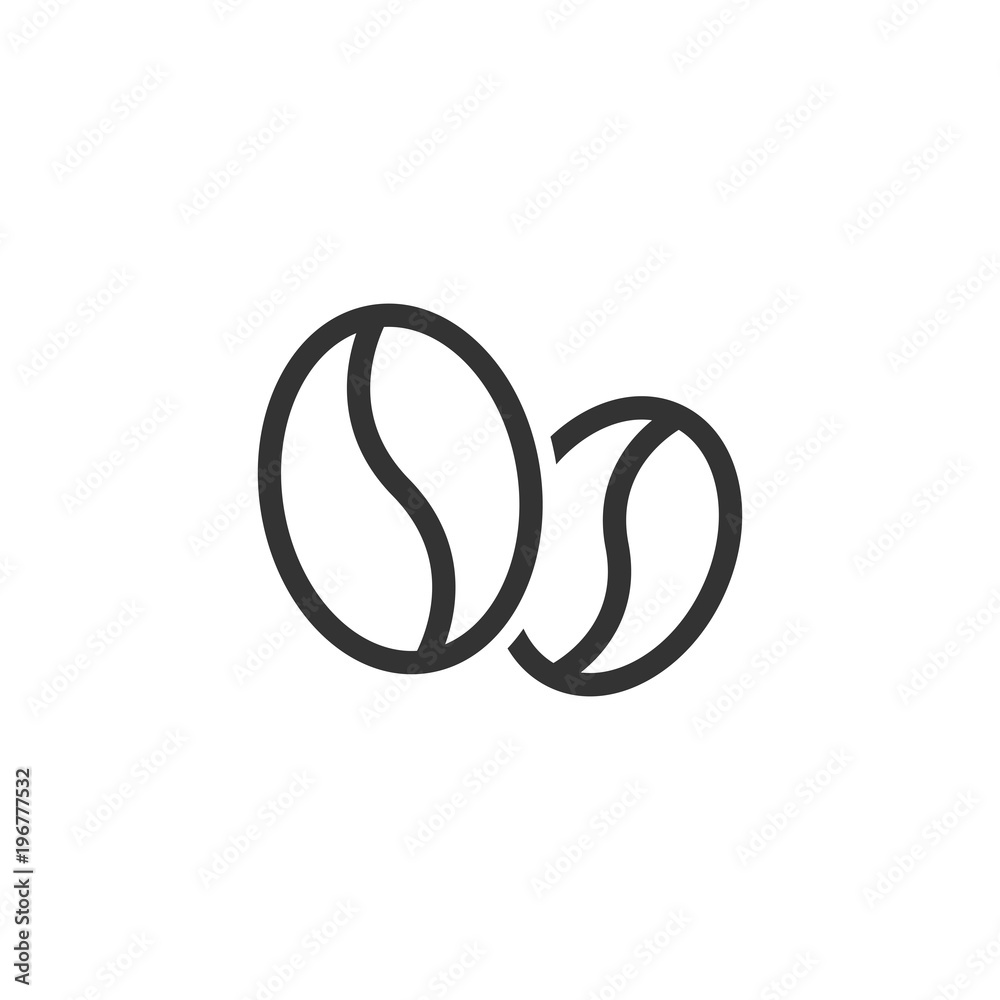 coffee beans icon. caffeine symbol. Flat vector illustration coffee beans icon. caffeine symbol. Flat vector illustration