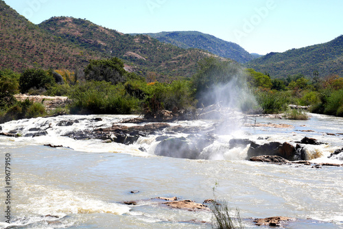 A view of the beautiful Epupa Falls on the border of Namibia and Angola. Africa