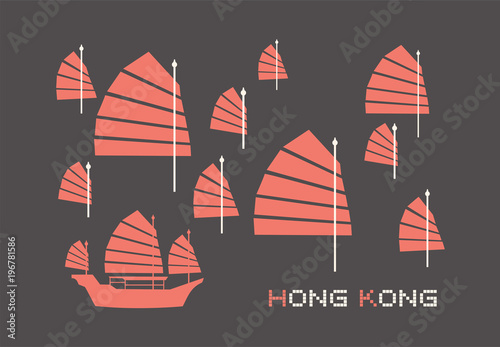 hong kong travel illustration photo