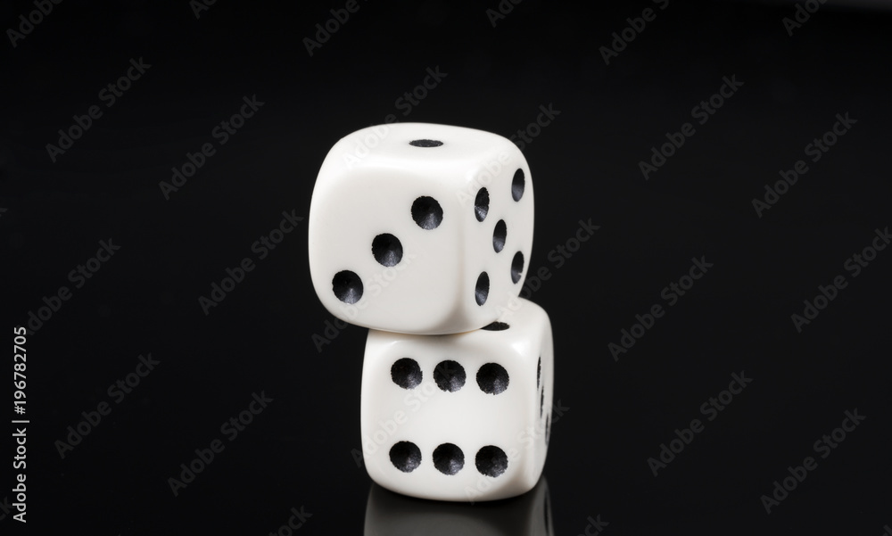 playing cubes on a black background playing cubes on a black background