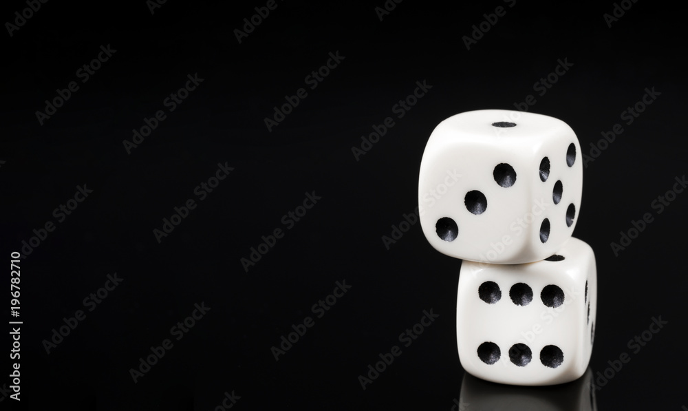 playing cubes on a black background playing cubes on a black background