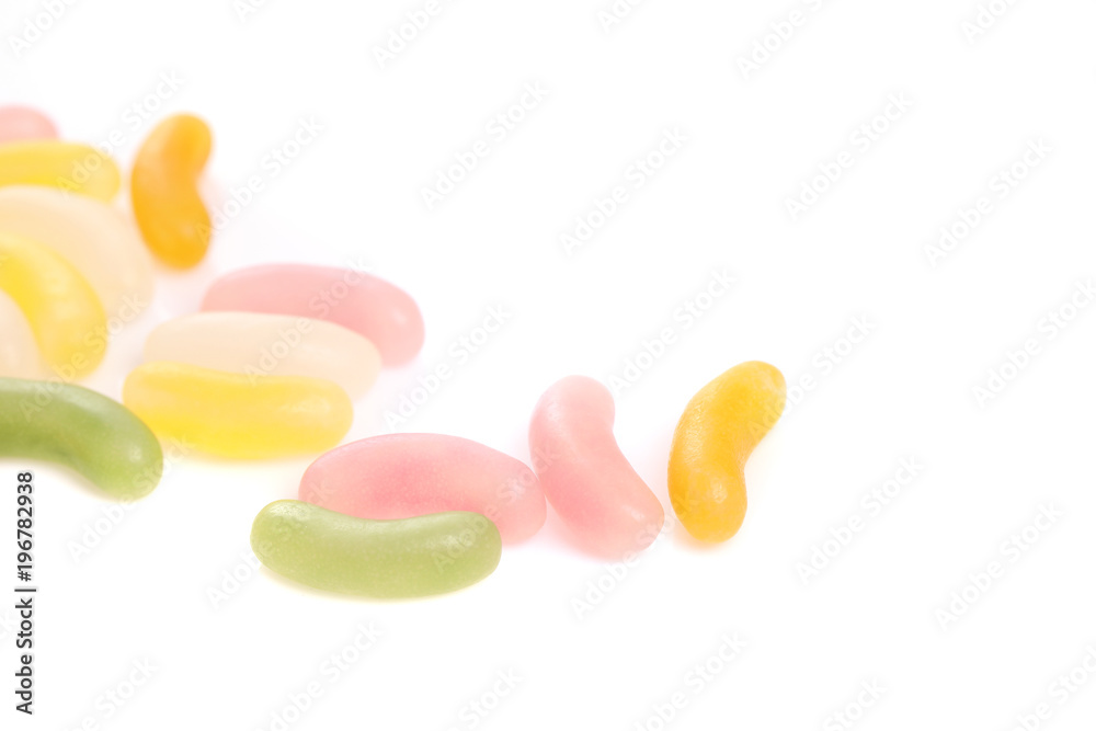 Colorful jelly candy sweet sugar isolated on white background Colorful jelly candy sweet sugar isolated on white background