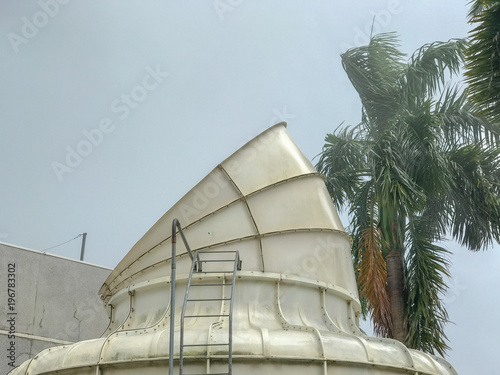 Ventilation system pipes of big distribution warehouse