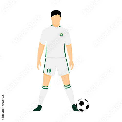 Saudi Arabia Football Jersey National Team World Cup Illustration