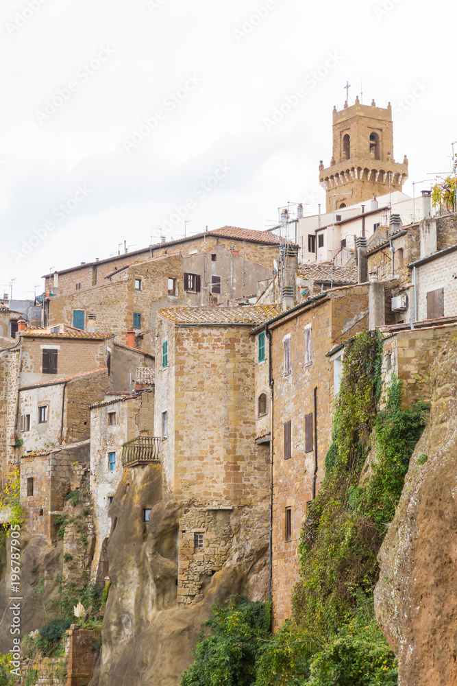 The town of Pitigliano in the province of Grosseto.