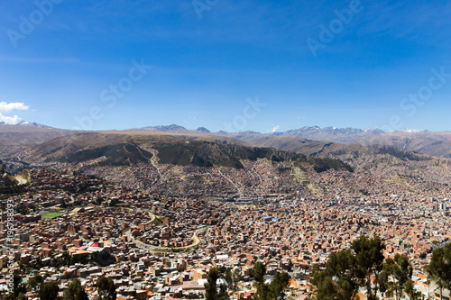La Paz view from El Alto,Bolivia
