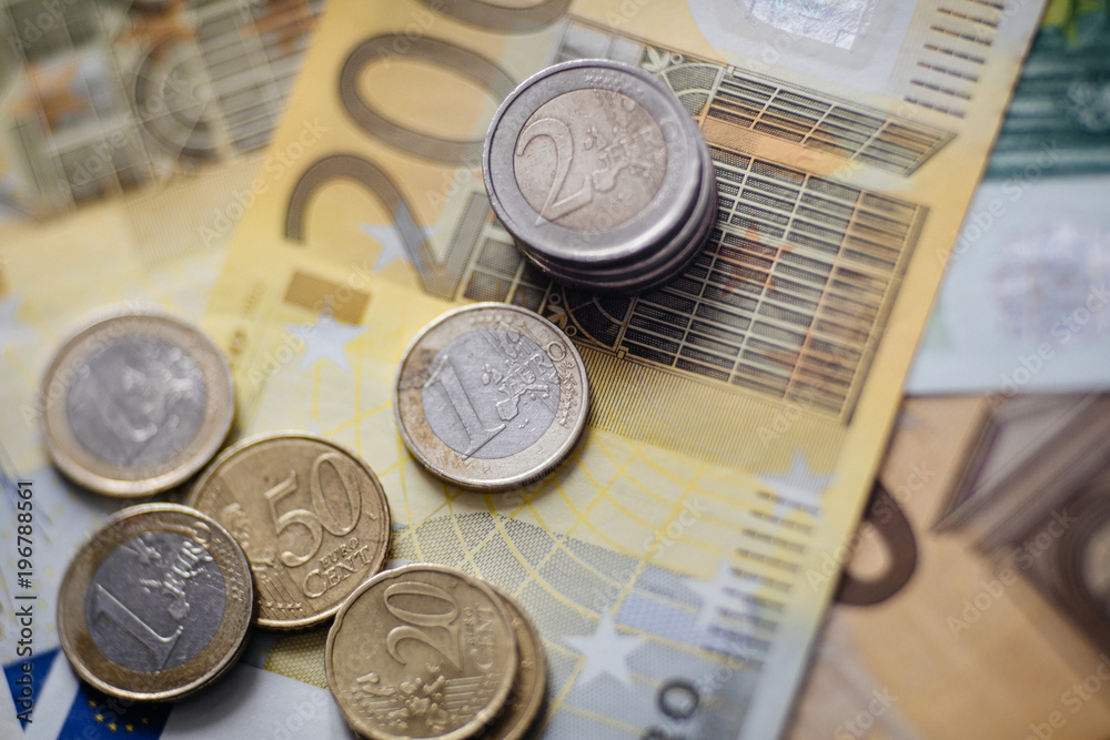 Different Euro banknotes from 5 to 500 Euro Different Euro banknotes from 5 to 500 Euro