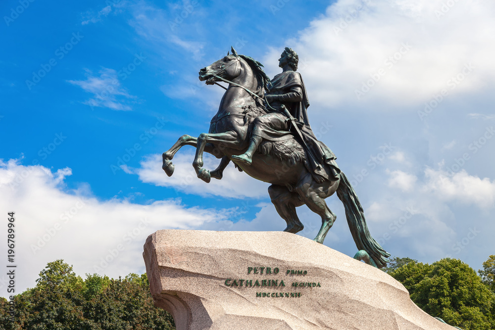 Equestrian monument of Russian emperor Peter the Great (Peter First)