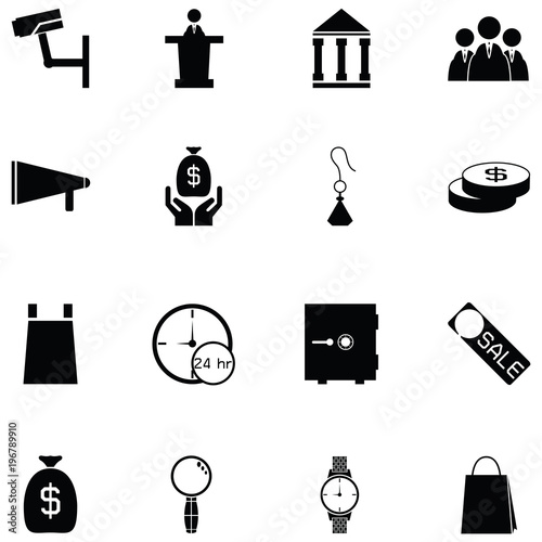 auction icon set