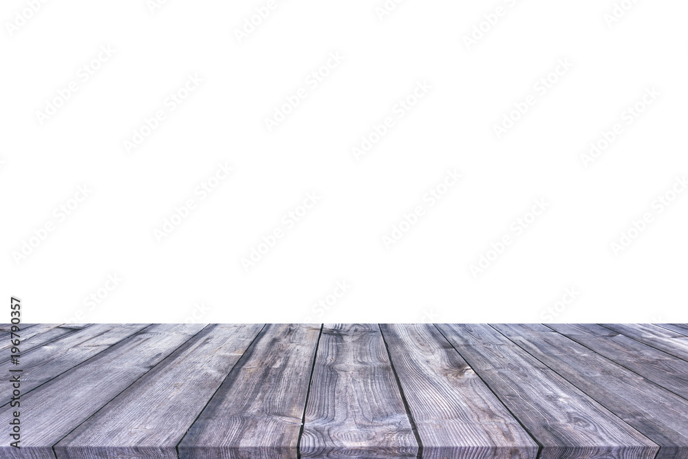 Fototapeta premium wooden table isolated on white background