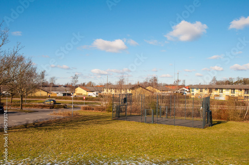 Residential area in town of Hoeng in Denmark