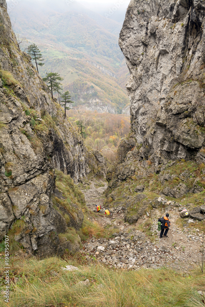 Alpine landscape in Mehedinti Mountains, Romania, Europe