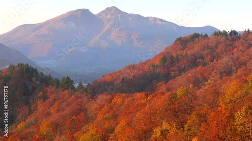 Autumn Sunrise / Akimoto Lake,Urabandai,Japan photo