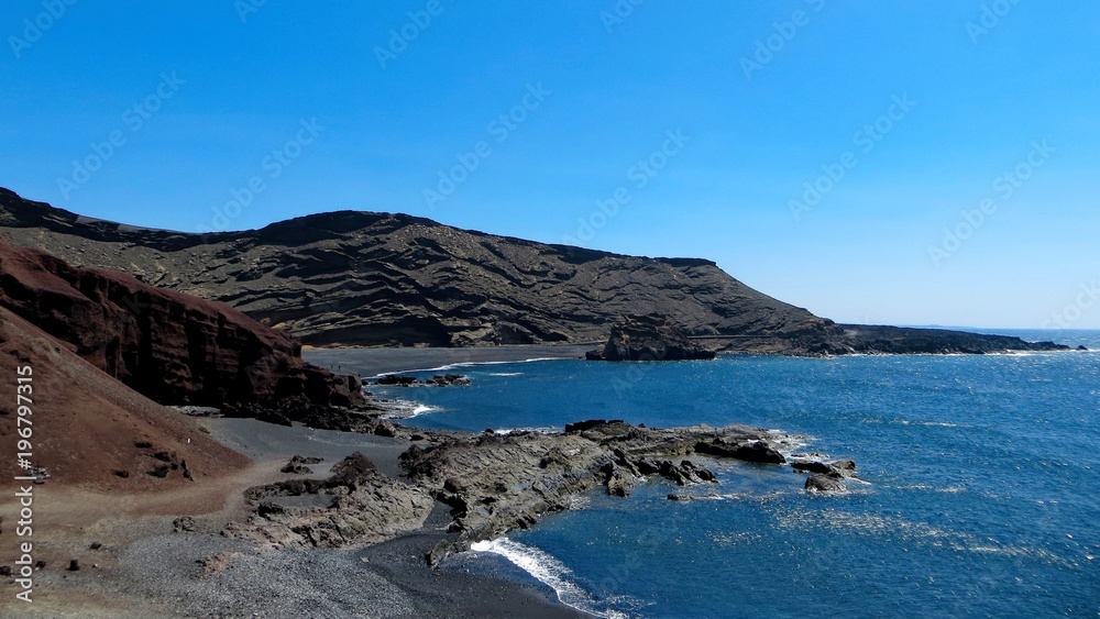 Volcanic Lanzarote coastline Volcanic Lanzarote coastline
