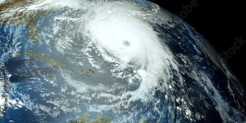 Tableau sur toile Extremely detailed and realistic high resolution 3D illustration of a hurricane