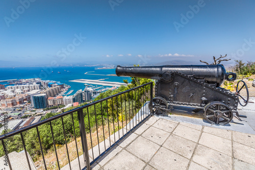 Gibraltar cannon. Gun in Giblartar photo